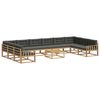 vidaXL Set di divani da esterno 11 pz Bianco e Antracite