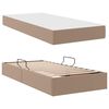 vidaXL Letto con contenitore e materasso 2 pcs Cappuccino Pelle