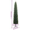 vidaXL Albero di Natale Sottile con Base 270 cm in PVC