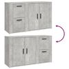 vidaXL Credenza Grigio Cemento 100x33x59,5 cm in Legno Multistrato