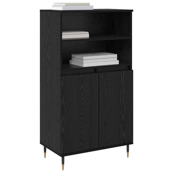vidaXL Credenza Nero 60 x 36 x 110 cm Legno multistrato