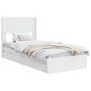vidaXL Struttura del letto con stoccaggio e testata Bianco 75 x 190 cm