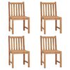 vidaXL Sedie da Giardino 4 pz con Cuscini in Legno Massello di Teak