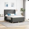 vidaXL Letto con molle e materasso Grigio Scuro 90x190 cm Tessuto