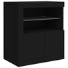 vidaXL Credenza con Luci LED Nera 283x37x67 cm