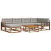 vidaXL Set di divani da esterno 7 pcs Grigio Naturale e Chiaro