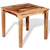 vidaXL Tavolo da Pranzo in Legno Massello di Acacia 82x80x76 cm