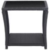 vidaXL Set da Bistrot 3 pz con Cuscini in Polyrattan Nero