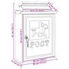 vidaXL Cassetta Postale da Muro con porta Bronzo 29 x 13 x 41 cm