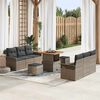 vidaXL Set Divano da Giardino 9 pcs Grigio polyrattan