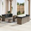 vidaXL Set Divano da Giardino 10 pcs Grigio polyrattan