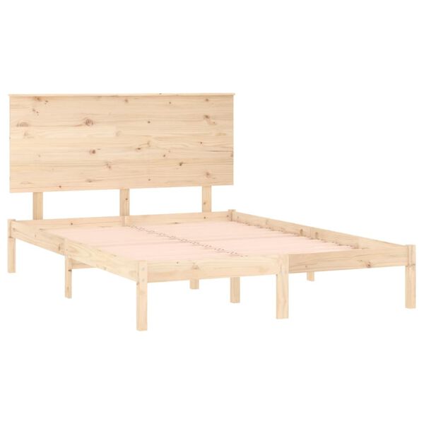 vidaXL Letto senza Materasso 140x190 cm in Legno Massello di Pino
