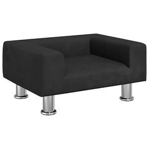 vidaXL Lettino per Cani Nero 50x40x26,5 cm in Velluto