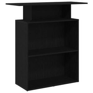 vidaXL Scrivania per Reception Nera 100x40x104 cm in Legno Massello
