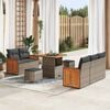 vidaXL Set Divano da Giardino con cuscino 8 pcs Grigio