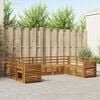 vidaXL Set divani 9 pcs Naturale Legno di Acacia Massello