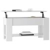 vidaXL Tavolino Salotto Bianco Lucido 101x49x52 cm Legno Multistrato
