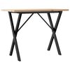 vidaXL Tavolo da Pranzo Telaio a X 100x50x75,5 cm Legno Pino e Acciaio