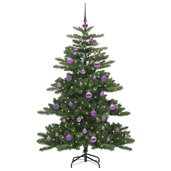 vidaXL Albero di Natale Artificiale con Rami Pieghevoli Verde 150 cm