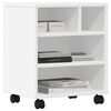 vidaXL Supporto per Stampante con Ruote Bianco 41x32x48 cm