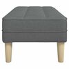 vidaXL panchina con cuscino Grigio scuro 113 x 57 x 39 cm Tessuto