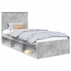 vidaXL Struttura del letto Grigio Concret&egrave; 100 x 200 cm Pino massello
