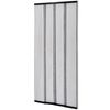 Zanzariera a rete per porta 4 pezzi 220 x 100 cm poliestere nera