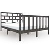 vidaXL Giroletto Grigio in Legno Massello 120x190 cm Small Double