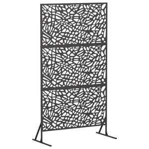 vidaXL Schermo per Privacy 100 x 50 x 180 cm Acciaio Nero
