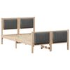vidaXL Struttura del Letto marrone e grigio scuro 120 x 200 cm