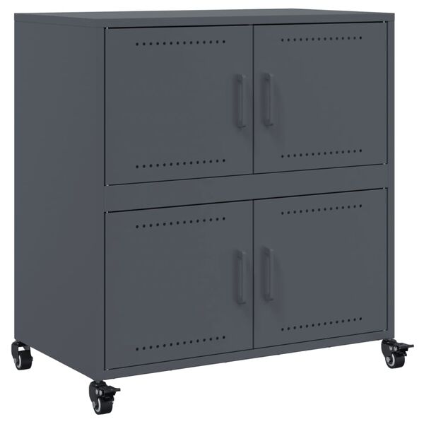 vidaXL Credenza Antracite 68x39x72 cm in Acciaio