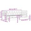 vidaXL Divano Letto con Cassetti senza Materasso 90x200 cm Legno