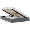 vidaXL Letto con Contenitore Grigio Scuro 153 x 203 cm Velluto