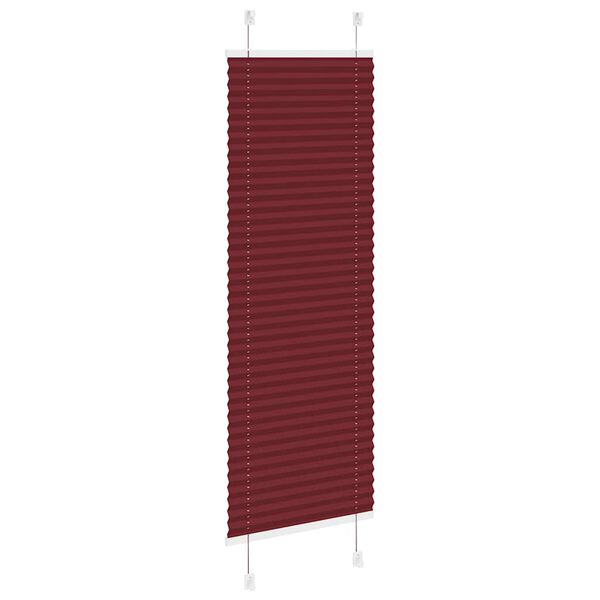 vidaXL Tenda Plissettata Rosso Bordeaux 50x150 cm Larghezza Tessuto