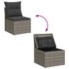 vidaXL Set Divano da Giardino 6pz con Cuscini Grigio Polyrattan Acacia