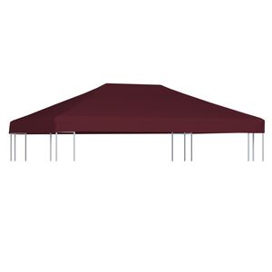 vidaXL Copertura Superiore per Gazebo 310g/m&sup2; 3x4m Bordeaux