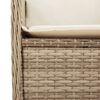 vidaXL Divano Angolare da Giardino con Cuscini Beige in Polyrattan
