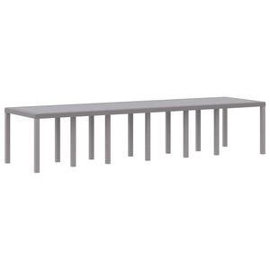 vidaXL Tavolo da Pranzo da Giardino Grigio chiaro 350 x 100 x 73 cm