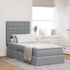 vidaXL Letto con contenitore e LED con led Grigio chiaro 90 x 200 cm