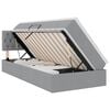 vidaXL Letto con contenitore e materasso Grigio chiaro 90 x 200 cm