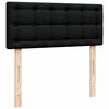 vidaXL Giroletto a Molle con Materasso Nero 120x190 cm in Tessuto