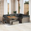 vidaXL Set Divano da Giardino con cuscino 12 pcs Grigio polyrattan