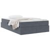 vidaXL Letto con contenitore e materasso Grigio scuro 120 x 200 cm