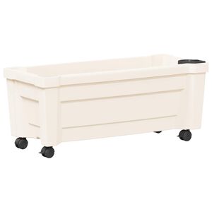 vidaXL Vaso Calypso con Ruote PP Bianco