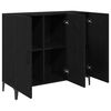 vidaXL Credenza Rovere nero 34 x 90 x 80 cm Legno multistrato