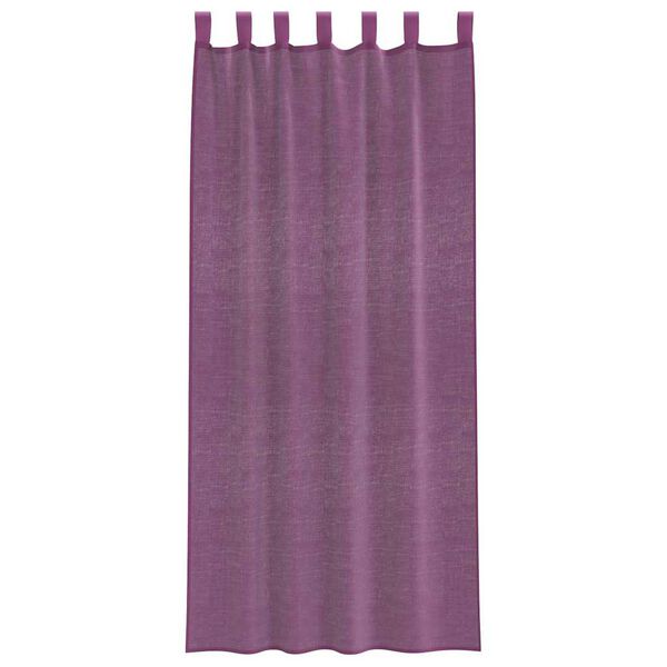 vidaXL Tende in Voile con Passanti 2 pz Viola 140x225 cm