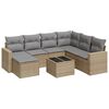 vidaXL Set Divano da Giardino 8 pz con Cuscini Beige in Polyrattan