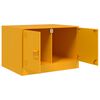 vidaXL Tavolino da Salotto Giallo Senape 67x50x44 cm in Acciaio