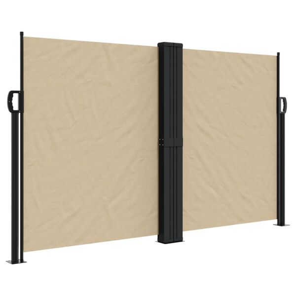 vidaXL Tenda da Sole Laterale Retrattile Beige 140x1000 cm