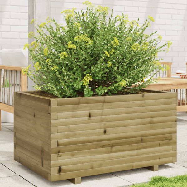 vidaXL Fioriera da Giardino 90x60x49,5 cm in Legno di Pino Impregnato